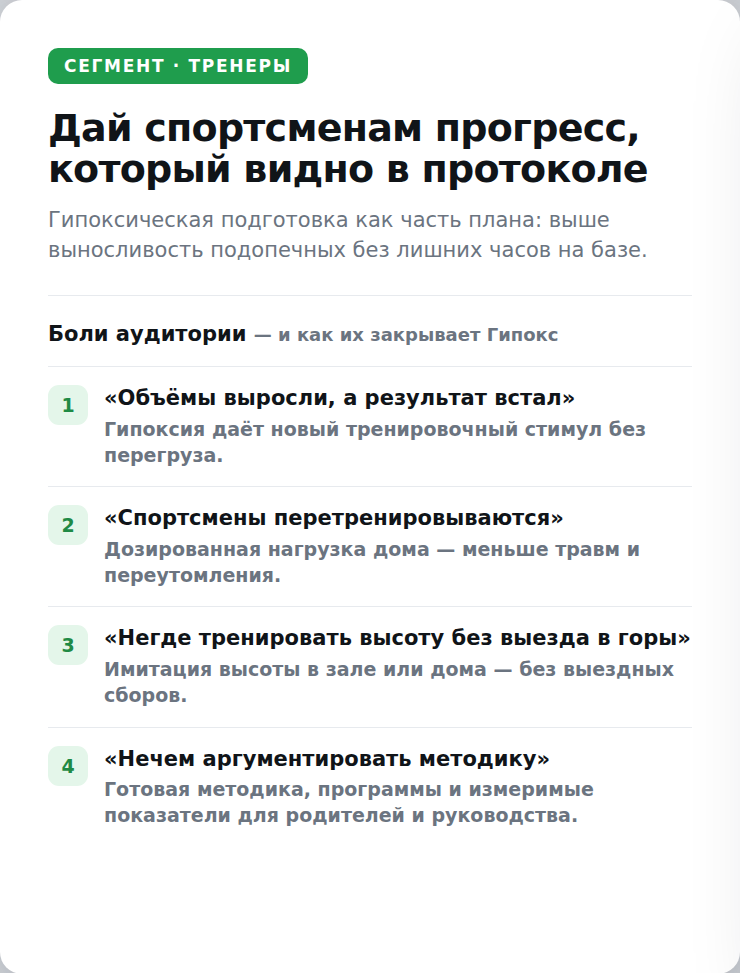 Вариант промо-страницы для тренеров